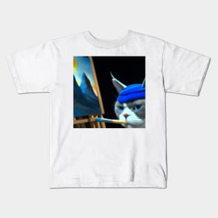 Sir Purrington Smurf Cat Kids T-Shirt